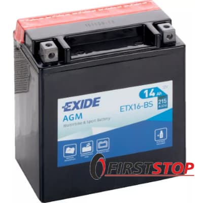 Exide ETX16-BS 14Ah 215A 12V L (87x161x150)