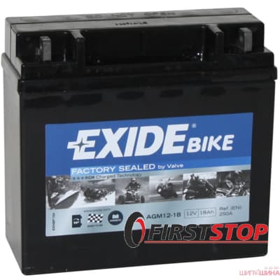 Exide AGM12-18 18Ah 250A 12V R евро Необсл.