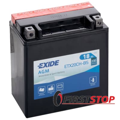 Exide ETX20CH-BS 18Ah 230A 12V L AGM (87x161x150)
