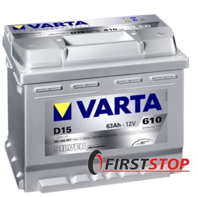 VARTA (D15) SILVER dynamic 63Ah 610A 12V R (175x190x242)