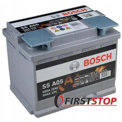 BOSCH S5 A05 60Ah 680A 12V R AGM (175x190x242)